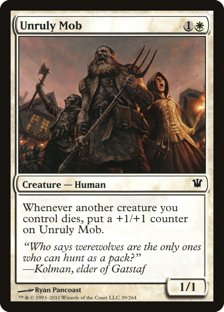 Image of Unruly Mob (ISD-039) - Innistrad Foil