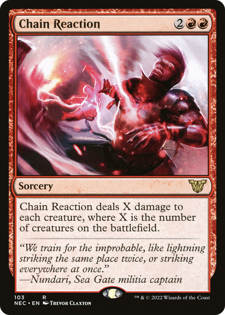 Image of Chain Reaction (NEC-103) - Neon Dynasty Commander