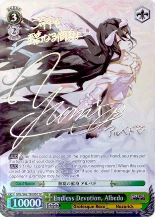 Image of Endless Devotion, Albedo (SP) (Silver Signature) (OVL/S62-TE09SP SP) - Nazarick: Tomb of the Undead