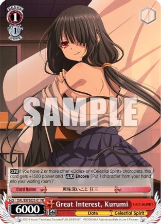 Image of Great Interest, Kurumi (DAL/BSF2023-01 PR) - Date A Live Vol.2