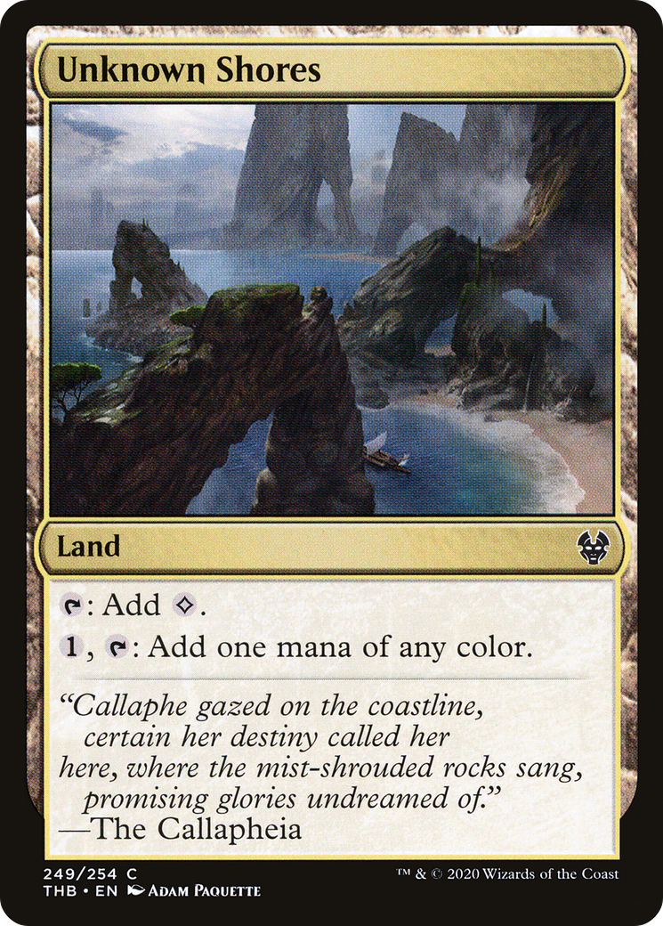 Image of Unknown Shores (THB-249) - Theros Beyond Death Foil