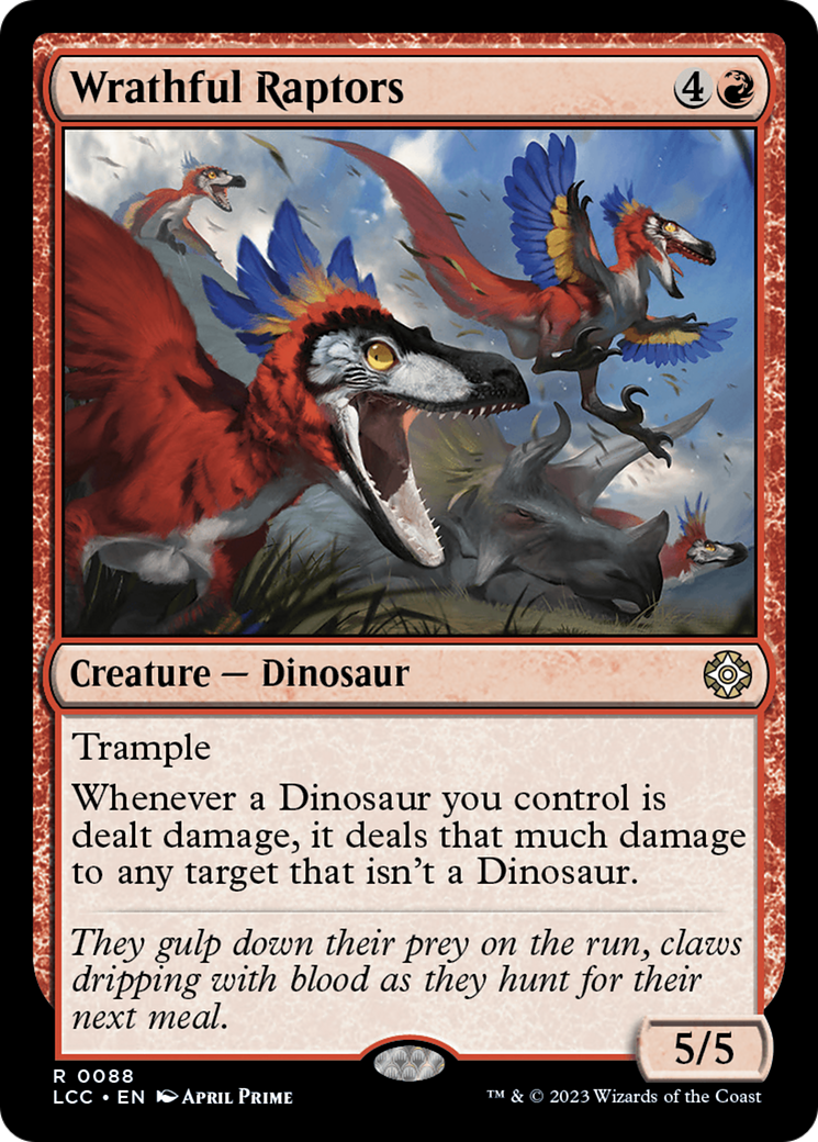 Image of Wrathful Raptors (LCC-088) - The Lost Caverns of Ixalan Commander