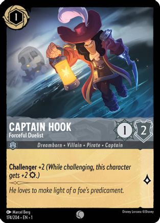 Image of Captain Hook - Forceful Duelist (174/204) - The First Chapter Cold Foil