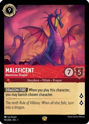Image of Maleficent - Monstrous Dragon (113/204) - The First Chapter Cold Foil