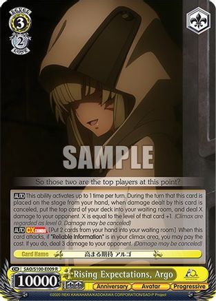 Image of Rising Expectations, Argo (SAO/S100-E009 R) - Sword Art Online Animation 10th Anniversary