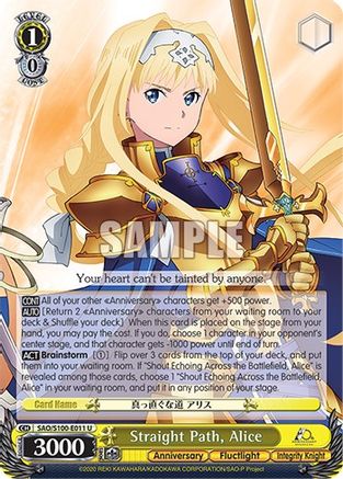 Image of Straight Path, Alice (SAO/S100-E011 U) - Sword Art Online Animation 10th Anniversary