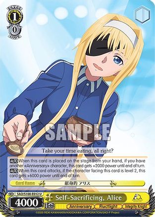 Image of Self-Sacrificing, Alice (SAO/S100-E012 U) - Sword Art Online Animation 10th Anniversary