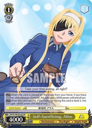 Image of Self-Sacrificing, Alice (SR) (SAO/S100-E012S SR) - Sword Art Online Animation 10th Anniversary