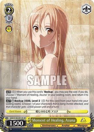 Image of Moment of Healing, Asuna (SR) (SAO/S100-E013S SR) - Sword Art Online Animation 10th Anniversary