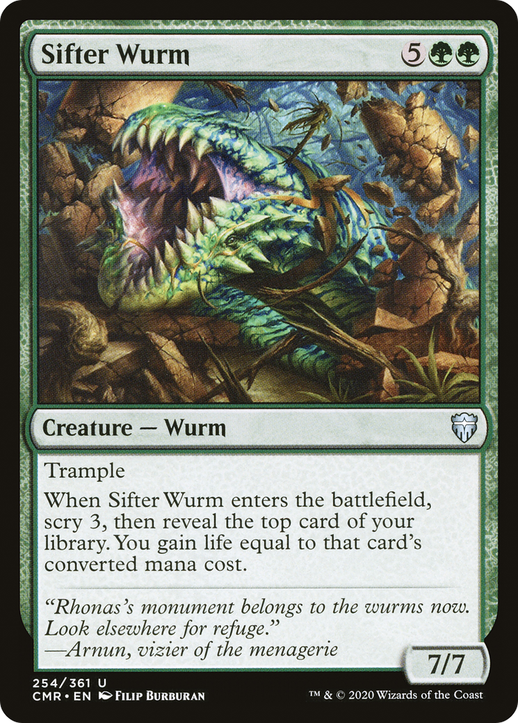 Image of Sifter Wurm (CMR-254) - Commander Legends Foil