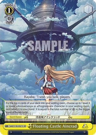 Image of Floating Castle Aincrad (SR) (SAO/S100-E021S SR) - Sword Art Online Animation 10th Anniversary