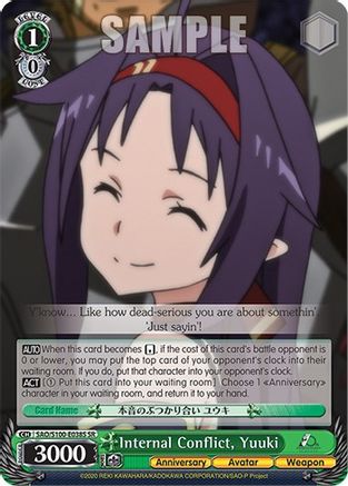 Image of Internal Conflict, Yuuki (SR) (SAO/S100-E038S SR) - Sword Art Online Animation 10th Anniversary