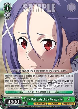 Image of The Best Parts of the Game, Mito (SR) (SAO/S100-E039S SR) - Sword Art Online Animation 10th Anniversary