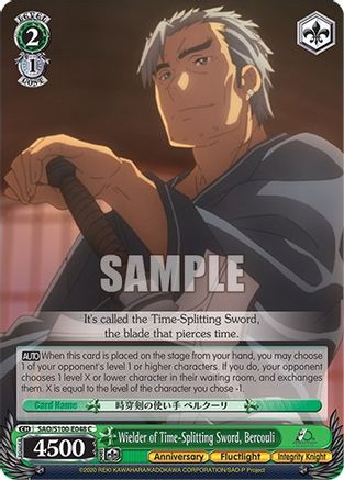 Image of Wielder of Time-Splitting Sword, Bercouli (SAO/S100-E048 C) - Sword Art Online Animation 10th Anniversary