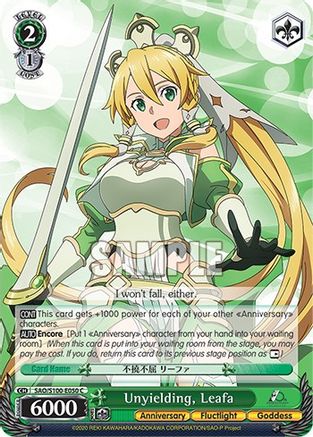 Image of Unyielding, Leafa (SAO/S100-E050 C) - Sword Art Online Animation 10th Anniversary