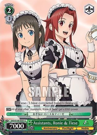 Image of Assistants, Ronie & Tiese (SAO/S100-E051 C) - Sword Art Online Animation 10th Anniversary