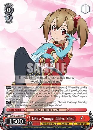 Image of Like a Younger Sister, Silica (SR) (SAO/S100-E060S SR) - Sword Art Online Animation 10th Anniversary