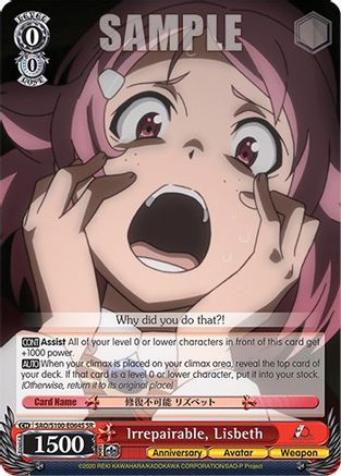Image of Irrepairable, Lisbeth (SR) (SAO/S100-E064S SR) - Sword Art Online Animation 10th Anniversary