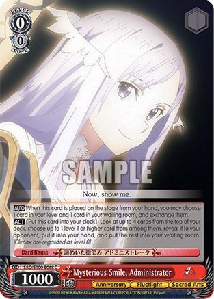Image of Mysterious Smile, Administrator (SAO/S100-E068 C) - Sword Art Online Animation 10th Anniversary