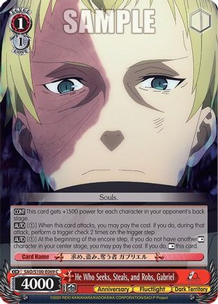 Image of He Who Seeks, Steals, and Robs, Gabriel (SAO/S100-E069 C) - Sword Art Online Animation 10th Anniversary
