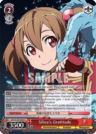 Image of Silica's Gratitude (SAO/S100-E070 C) - Sword Art Online Animation 10th Anniversary