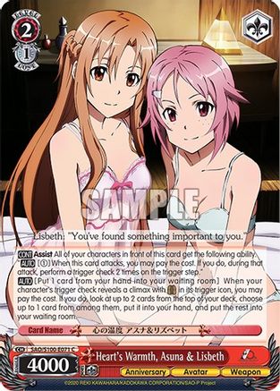 Image of Heart's Warmth, Asuna & Lisbeth (SAO/S100-E071 C) - Sword Art Online Animation 10th Anniversary