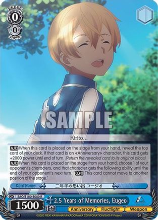 Image of 2.5 Years of Memories, Eugeo (SAO/S100-E080 R) - Sword Art Online Animation 10th Anniversary