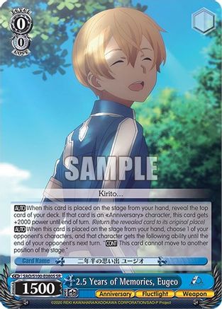 Image of 2.5 Years of Memories, Eugeo (SR) (SAO/S100-E080S SR) - Sword Art Online Animation 10th Anniversary