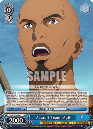 Image of Assault Team, Agil (SR) (SAO/S100-E091S SR) - Sword Art Online Animation 10th Anniversary