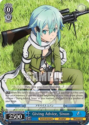 Image of Giving Advice, Sinon (SR) (SAO/S100-E092S SR) - Sword Art Online Animation 10th Anniversary