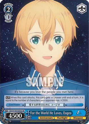 Image of For the World He Loves, Eugeo (SR) (SAO/S100-E095S SR) - Sword Art Online Animation 10th Anniversary