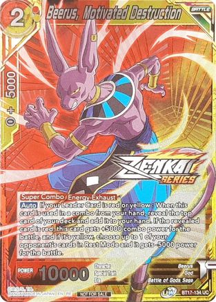 Image of Beerus, Motivated Destruction (Event Pack 11) (BT17-134) - Tournament Promotion Cards Foil
