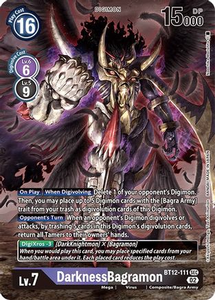 Image of DarknessBagramon (Alternate Art) (BT12-111) - Across Time Foil