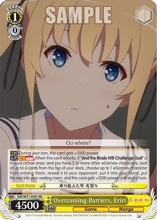 Image of Overcoming Barriers, Eriri (SHS/W71-E001 RR) - Saekano How to Raise a Boring Girlfriend. flat