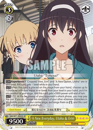 Image of A New Everyday, Utaha & Eriri (SR) (SHS/W71-E002S SR) - Saekano How to Raise a Boring Girlfriend. flat