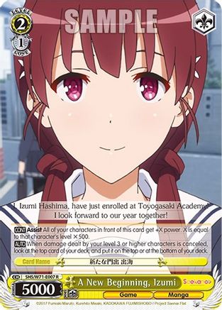 Image of A New Beginning, Izumi (SHS/W71-E007 R) - Saekano How to Raise a Boring Girlfriend. flat