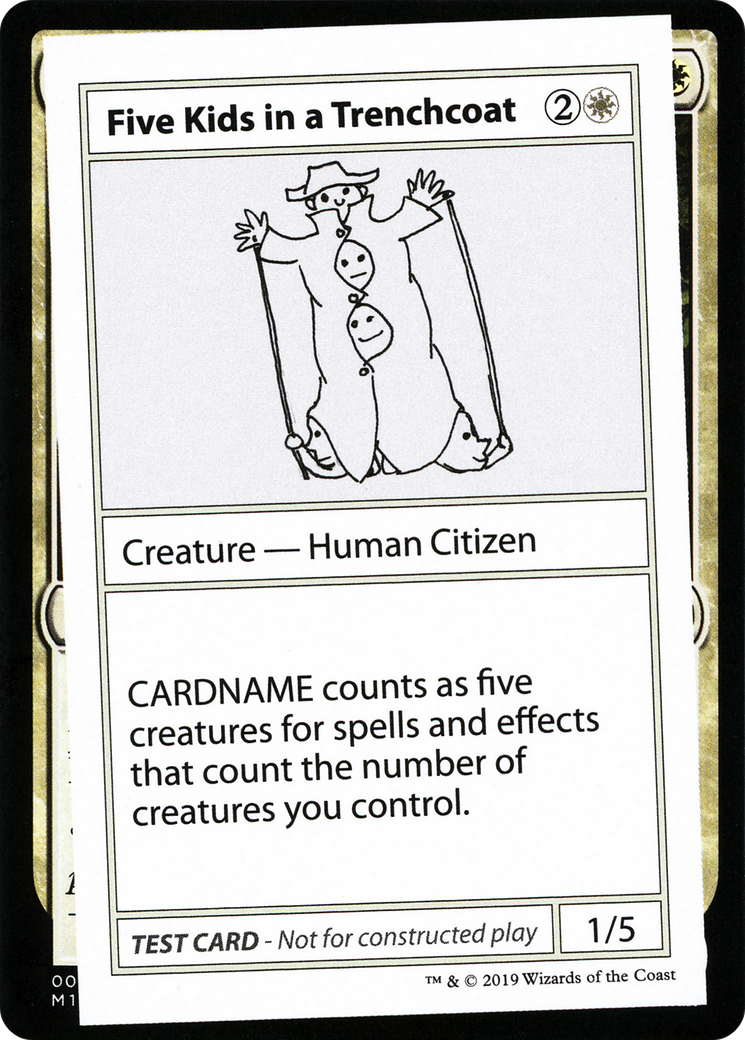 Image of Five Kids in a Trenchcoat (No PW Symbol) (CMB1-) - Mystery Booster Playtest Cards 2021