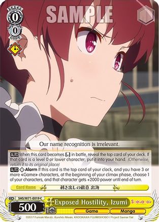 Image of Exposed Hostility, Izumi (SHS/W71-E019 C) - Saekano How to Raise a Boring Girlfriend. flat