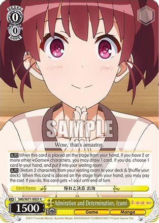Image of Admiration and Determination, Izumi (SHS/W71-E021 C) - Saekano How to Raise a Boring Girlfriend. flat