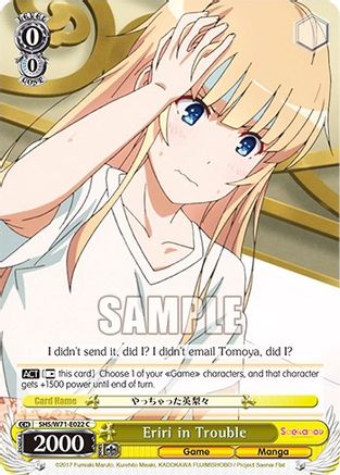 Image of Eriri in Trouble (SHS/W71-E022 C) - Saekano How to Raise a Boring Girlfriend. flat