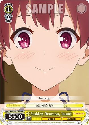 Image of Sudden Reunion, Izumi (SHS/W71-E025 C) - Saekano How to Raise a Boring Girlfriend. flat