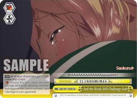 Image of And the Rivals Will Challenge God (SHS/W71-E029 CR) - Saekano How to Raise a Boring Girlfriend. flat