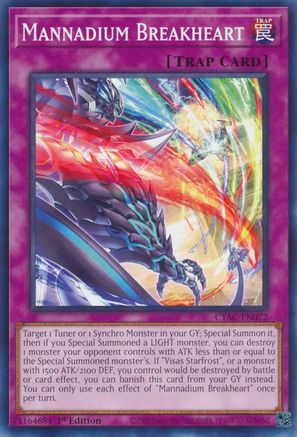 Image of Mannadium Breakheart (CYAC-EN072) - Cyberstorm Access 1st Edition
