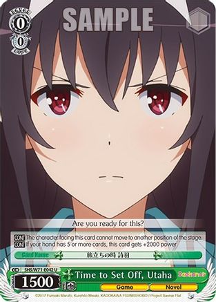 Image of Time to Set Off, Utaha (SHS/W71-E042 U) - Saekano How to Raise a Boring Girlfriend. flat