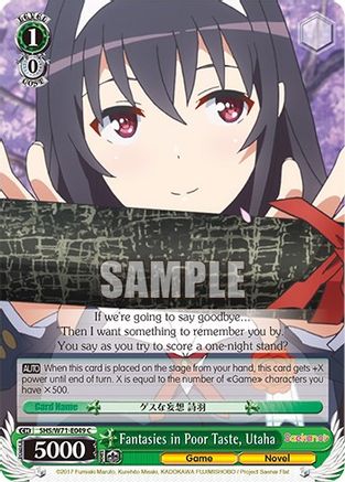 Image of Fantasies in Poor Taste, Utaha (SHS/W71-E049 C) - Saekano How to Raise a Boring Girlfriend. flat