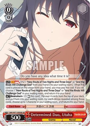Image of Determined Duo, Utaha (SR) (SHS/W71-E059S SR) - Saekano How to Raise a Boring Girlfriend. flat