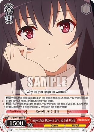 Image of Negotiation Between Boy and Girl, Utaha (SHS/W71-E060 R) - Saekano How to Raise a Boring Girlfriend. flat