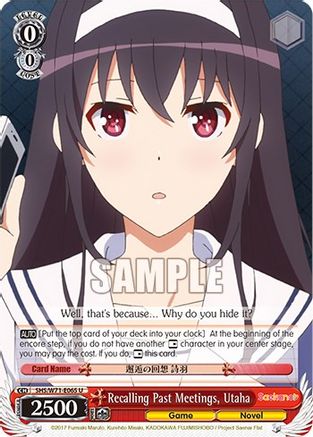 Image of Recalling Past Meetings, Utaha (SHS/W71-E065 U) - Saekano How to Raise a Boring Girlfriend. flat