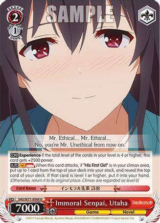 Image of Immoral Senpai, Utaha (SHS/W71-E068 U) - Saekano How to Raise a Boring Girlfriend. flat