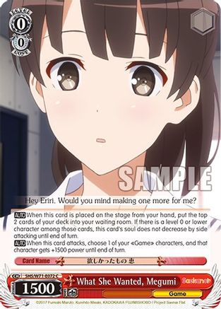 Image of What She Wanted, Megumi (SHS/W71-E072 C) - Saekano How to Raise a Boring Girlfriend. flat